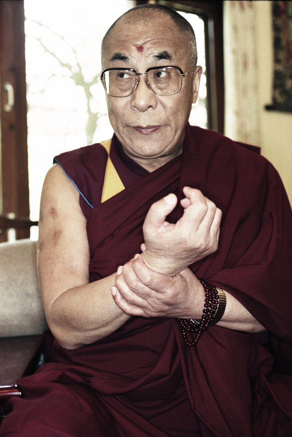 His Holiness, the 14th Dalai Lama, photographed in Dharamsala
