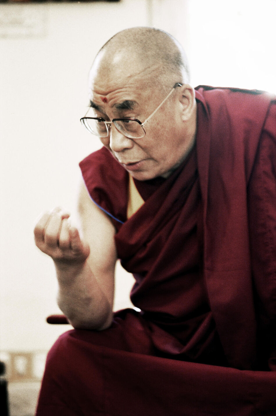 His Holiness, the 14th Dalai Lama, photographed in Dharamsala